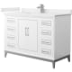 A thumbnail of the Wyndham Collection WCH515148S-VCA-UNSMXX White / White Cultured Marble Top / Brushed Nickel Hardware