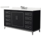 A thumbnail of the Wyndham Collection WCH515160S-QTZ-US3MXX Black / White Quartz Top / Brushed Nickel Hardware