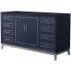 A thumbnail of the Wyndham Collection WCH515160S-CXSXX-MXX Dark Blue / Brushed Nickel Hardware