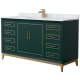 A thumbnail of the Wyndham Collection WCH515160S-NAT-UNSMXX Green / Satin Bronze Hardware