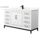 A thumbnail of the Wyndham Collection WCH515160S-QTZ-UNSMXX White / Giotto Quartz Top / Matte Black Hardware