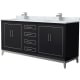 A thumbnail of the Wyndham Collection WCH515172D-NAT-UNSMXX Black / Brushed Nickel Hardware
