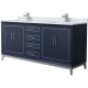 A thumbnail of the Wyndham Collection WCH515172D-NAT-UNSMXX Dark Blue / Brushed Nickel Hardware