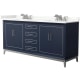 A thumbnail of the Wyndham Collection WCH515172D-QTZ-US3MXX Dark Blue / Giotto Quartz Top / Brushed Nickel Hardware
