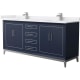 A thumbnail of the Wyndham Collection WCH515172D-VCA-UNSMXX Dark Blue / White Cultured Marble Top / Brushed Nickel Hardware