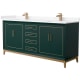 A thumbnail of the Wyndham Collection WCH515172D-VCA-UNSMXX Green / Carrara Cultured Marble Top / Satin Bronze Hardware