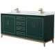 A thumbnail of the Wyndham Collection WCH515172D-NAT-UNSMXX Green / Satin Bronze Hardware