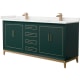 A thumbnail of the Wyndham Collection WCH515172D-QTZ-UNSMXX Green / White Quartz Top / Satin Bronze Hardware