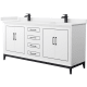 A thumbnail of the Wyndham Collection WCH515172D-VCA-UNSMXX White / White Cultured Marble Top / Matte Black Hardware