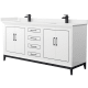 A thumbnail of the Wyndham Collection WCH515172D-QTZ-UNSMXX White / White Quartz Top / Matte Black Hardware