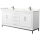 A thumbnail of the Wyndham Collection WCH515172D-QTZ-UNSMXX White / Giotto Quartz Top / Brushed Nickel Hardware