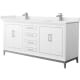 A thumbnail of the Wyndham Collection WCH515172D-VCA-UNSMXX White / White Cultured Marble Top / Brushed Nickel Hardware