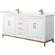 A thumbnail of the Wyndham Collection WCH515172D-VCA-UNSMXX White / Carrara Cultured Marble Top / Satin Bronze Hardware