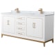 A thumbnail of the Wyndham Collection WCH515172D-NAT-UNSMXX White / Satin Bronze Hardware