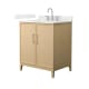 A thumbnail of the Wyndham Collection WCH717130S-QTZ-US3MXX White Oak / Giotto Quartz Top / Brushed Nickel Hardware