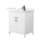 A thumbnail of the Wyndham Collection WCH717130S-QTZ-UNSMXX White / Giotto Quartz Top / Matte Black Hardware