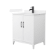 A thumbnail of the Wyndham Collection WCH717130S-QTZ-UNSMXX White / White Quartz Top / Matte Black Hardware