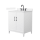 A thumbnail of the Wyndham Collection WCH717130S-QTZ-US3MXX White / White Quartz Top / Matte Black Hardware