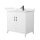 A thumbnail of the Wyndham Collection WCH717136S-QTZ-UNSMXX White / Giotto Quartz Top / Matte Black Hardware