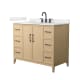 A thumbnail of the Wyndham Collection WCH717142S-QTZ-US3MXX White Oak / Giotto Quartz Top / Matte Black Hardware