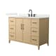 A thumbnail of the Wyndham Collection WCH717148S-QTZ-US3MXX White Oak / Giotto Quartz Top / Matte Black Hardware