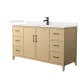 A thumbnail of the Wyndham Collection WCH717160S-VCA-UNSMXX White Oak / Carrara Cultured Marble Top / Matte Black Hardware