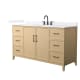 A thumbnail of the Wyndham Collection WCH717160S-QTZ-US3MXX White Oak / White Quartz Top / Matte Black Hardware