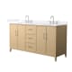 A thumbnail of the Wyndham Collection WCH717166D-QTZ-US3MXX White Oak / White Quartz Top / Brushed Nickel Hardware