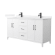 A thumbnail of the Wyndham Collection WCH717166D-VCA-UNSMXX White / White Cultured Marble Top / Matte Black Hardware