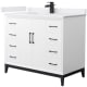 A thumbnail of the Wyndham Collection WCH818142S-VCA-UNSMXX White / White Cultured Marble Top / Matte Black Hardware