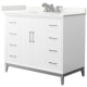 A thumbnail of the Wyndham Collection WCH818142S-QTZ-US3MXX White / Giotto Quartz Top / Brushed Nickel Hardware