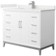 A thumbnail of the Wyndham Collection WCH818142S-QTZ-UNSMXX White / White Quartz Top / Brushed Nickel Hardware