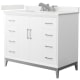 A thumbnail of the Wyndham Collection WCH818142S-QTZ-US3MXX White / White Quartz Top / Brushed Nickel Hardware