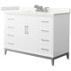 A thumbnail of the Wyndham Collection WCH818148S-QTZ-US3MXX White / Giotto Quartz Top / Brushed Nickel Hardware