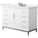 A thumbnail of the Wyndham Collection WCH818148S-QTZ-US3MXX White / White Quartz Top / Brushed Nickel Hardware