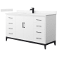 A thumbnail of the Wyndham Collection WCH818160S-VCA-UNSMXX White / Carrara Cultured Marble Top / Matte Black Hardware