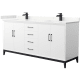 A thumbnail of the Wyndham Collection WCH818172D-QTZ-UNSMXX White / Giotto Quartz Top / Matte Black Hardware