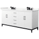 A thumbnail of the Wyndham Collection WCH818172D-QTZ-US3MXX White / Giotto Quartz Top / Matte Black Hardware