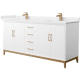 A thumbnail of the Wyndham Collection WCH818172D-VCA-UNSMXX White / White Cultured Marble Top / Satin Bronze Hardware