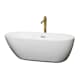A thumbnail of the Wyndham Collection WCOBT100065ATP11 White / Polished Chrome Trim / Brushed Gold Faucet