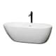 A thumbnail of the Wyndham Collection WCOBT100065ATP11 White / Shiny White Trim / Matte Black Faucet