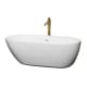 A thumbnail of the Wyndham Collection WCOBT100065ATP11 White / Shiny White Trim / Brushed Gold Faucet