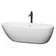 A thumbnail of the Wyndham Collection WCOBT100071ATP11 White / Shiny White Trim / Matte Black Faucet