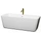 A thumbnail of the Wyndham Collection WCOBT100169ATP11 White / Shiny White Trim / Brushed Gold Faucet