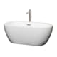 A thumbnail of the Wyndham Collection WCOBT100260ATP11 White / Brushed Nickel Trim