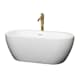 A thumbnail of the Wyndham Collection WCOBT100260ATP11 White / Shiny White Trim / Brushed Gold Faucet