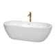 A thumbnail of the Wyndham Collection WCOBT100272ATP11 White / Shiny White Trim / Brushed Gold Faucet