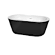 A thumbnail of the Wyndham Collection WCOBT100360 Black / Shiny White Trim