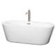 A thumbnail of the Wyndham Collection WCOBT100367ATP11 White / Brushed Nickel Trim