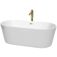 A thumbnail of the Wyndham Collection WCOBT101567ATP11-XX White / Polished Chrome Trim / Brushed Gold Faucet